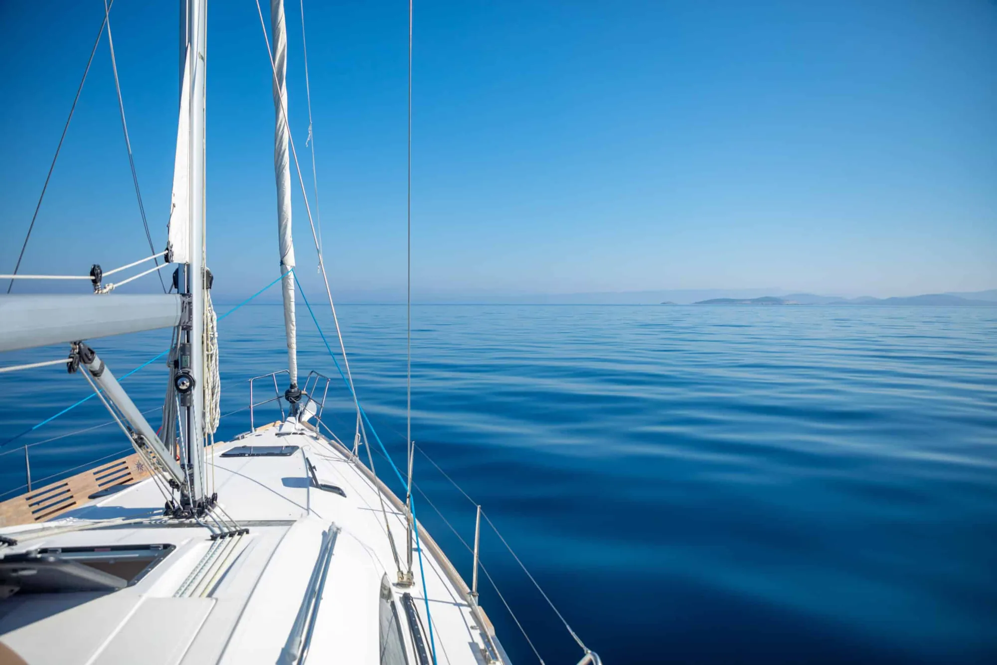 Sailing luxury yacht in the sea at sunny day, Croatia