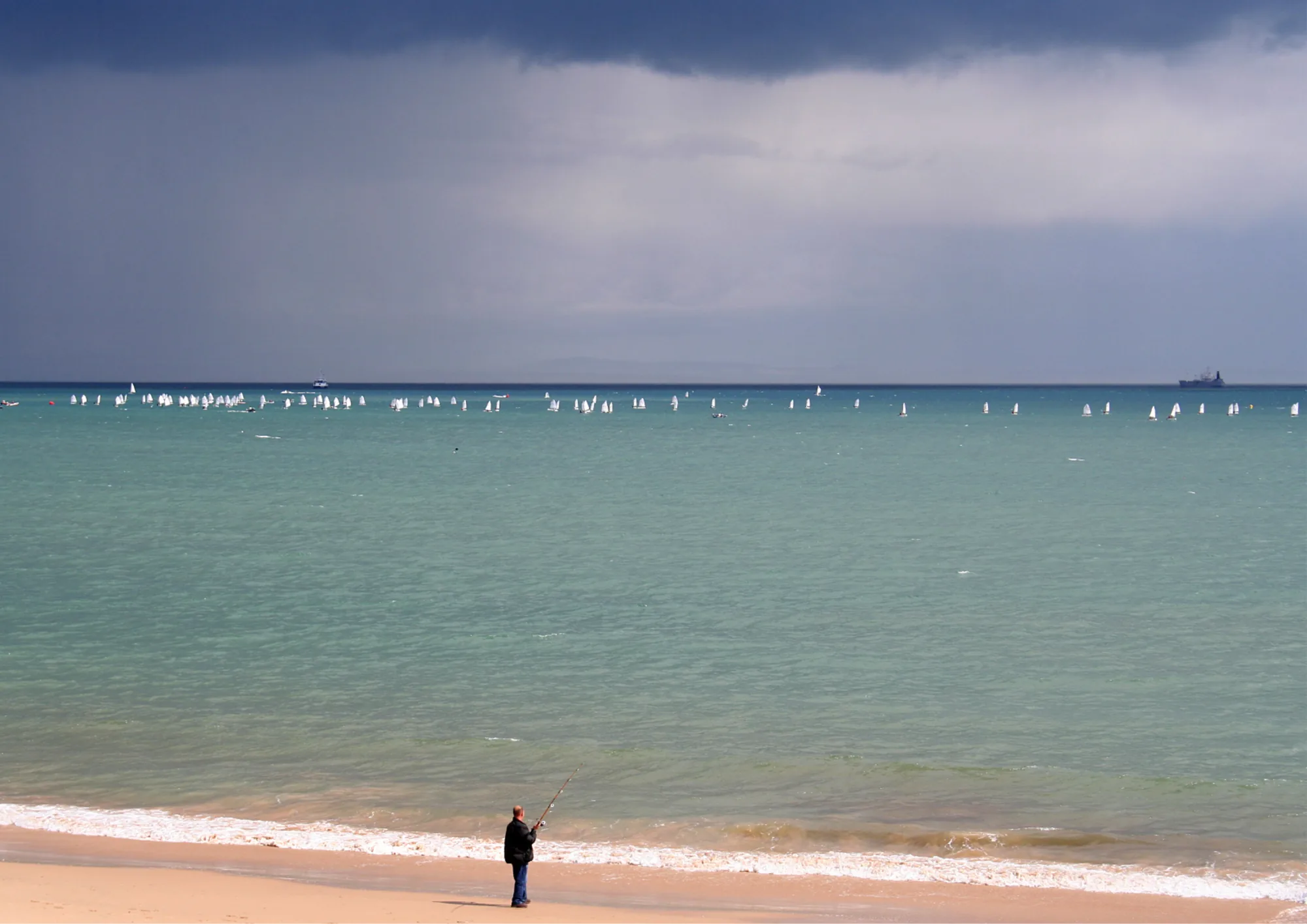 Sailing regatta fleet off Cascais during the Volta a Portugal à Vela 2026